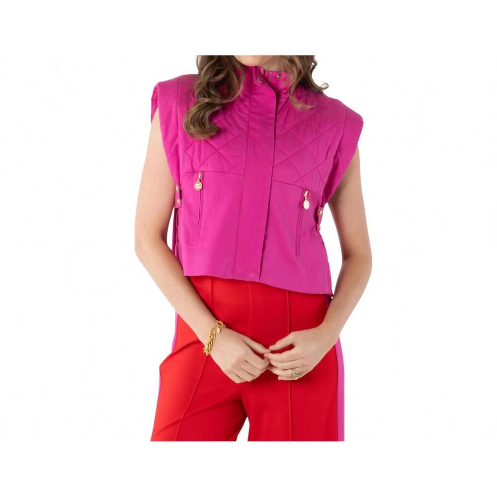 NEW EMILY MCCARTHY annie vest in rose violet